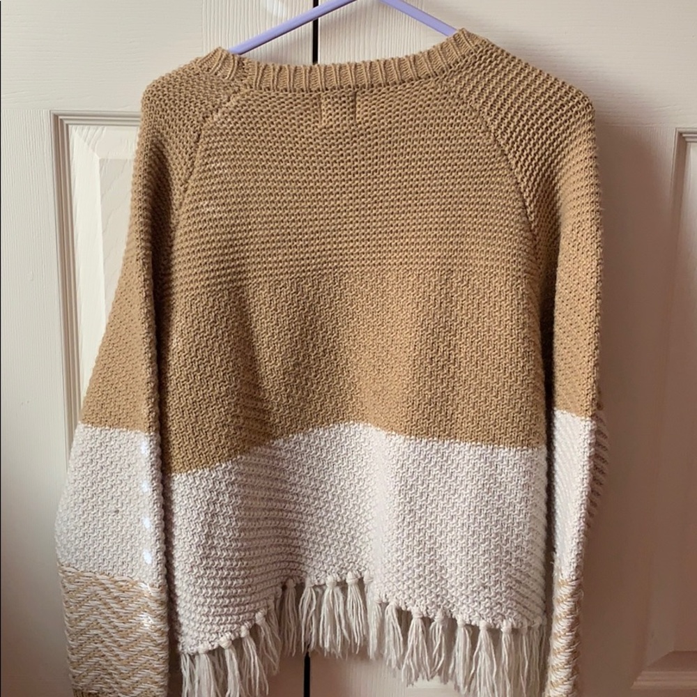 Fringe Color Block Sweater - image 5